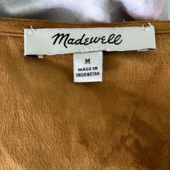 LN Madewell Tie-Dye Ruffle Shoulder Cropped Blouse in Egyptian Gold Tie Dye - M - Picture 14 of 16